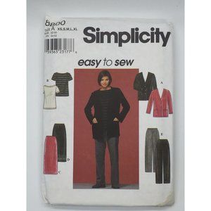 Simplicity 8800 Misses Skirt Pants Knit Cardigan And Top Size XS S M L XL New